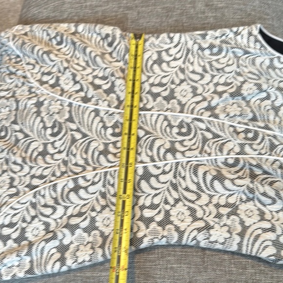 Maggy London Black and White A-line Midi Dress - Picture 10 of 12